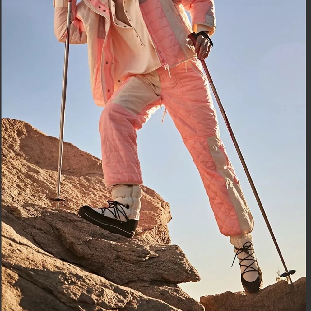 NEW FREE PEOPLE PINK LANDSCAPE VIEW SKI PANTS Z489-1